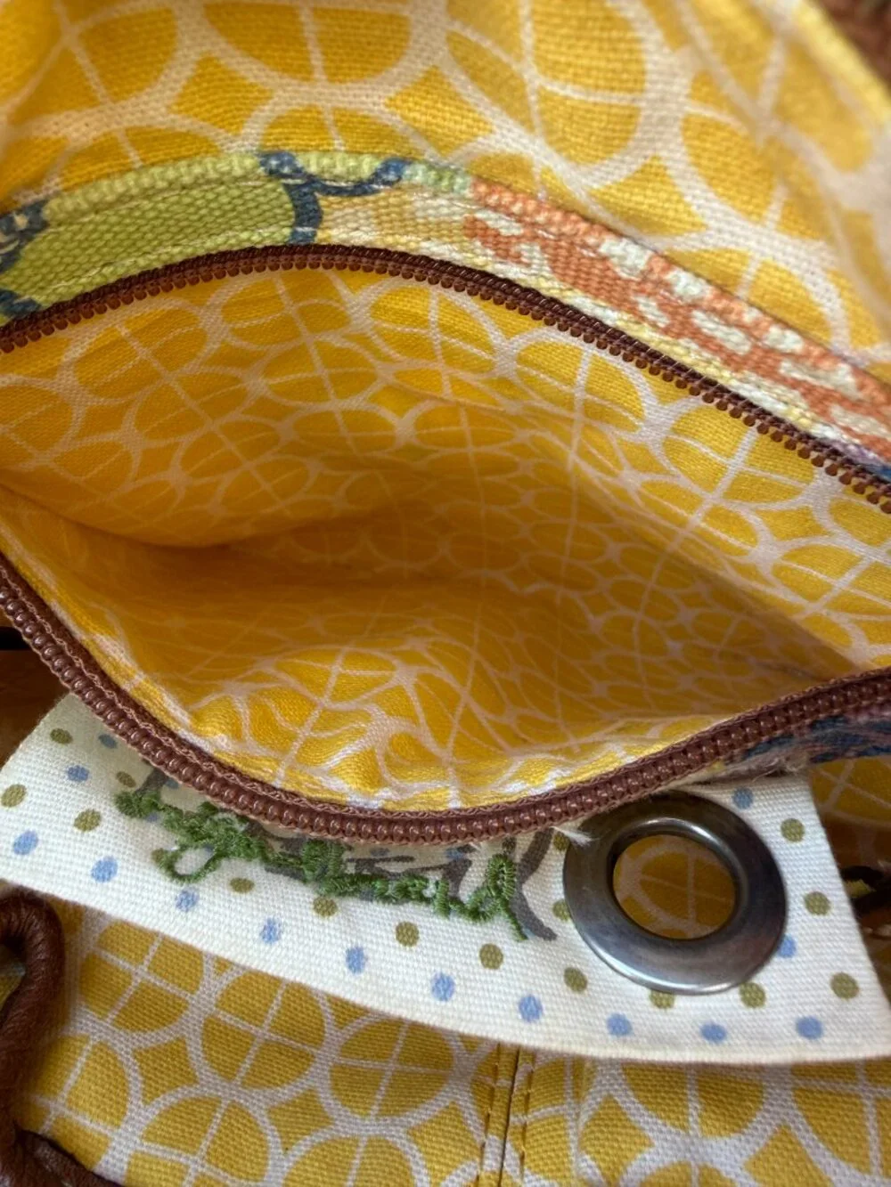 FOSSIL COLORFUL STRIPED CANVAS CROSSBODY SHOULDER BAG PURSE LEATHER TRIM
